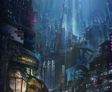 Cyberpunk City Concept Art by Bomin Kim