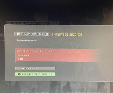 Has anyone esle been getting this after leaving every warzone ranked match even after your squad has already died?