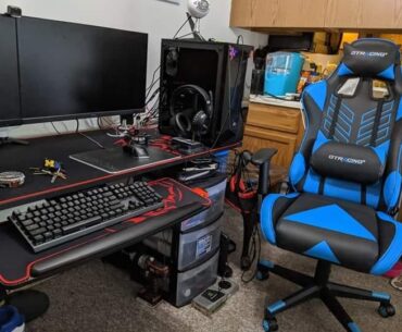 My modest battle station and yeah... I just love cables)))