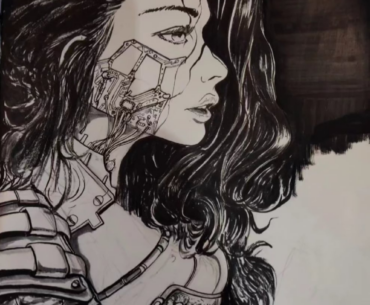 Here's some process of my cyberpunk girl link in comments