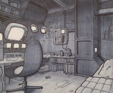 Living quarters, from my sketchbook.
