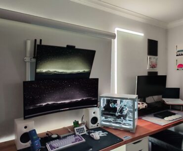 WFH/Gaming station + wife's setup on the right.