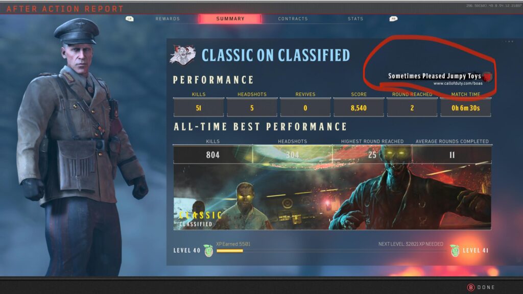 What does this text mean in the BO4 after action report ? (Ignore the bad game I was just finishing a contract)