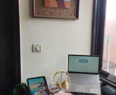 My wife's station - she's a writer/editor