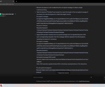 Got this response from ChatGPT on The Giant Cipher, could be nothing but found it interesting