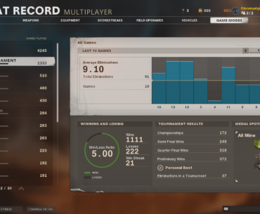 My Gunfight Tournament Stats