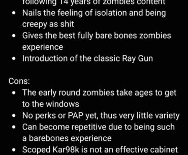 On a scale of 1-10, how would you rate Nacht Der Untoten? I'll start: