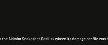 Snake shots nerfed