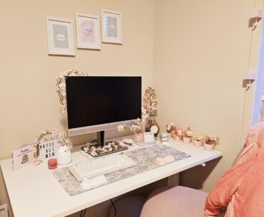 Partners Temu Work from Home setup (with 30% discount code came to about $50USD total not including keyboard, photo frames and vase)