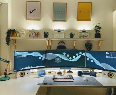 My quirky triple monitor setup