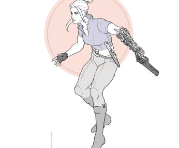 "Azira, Cyborg Gangster", by me. Made for Artfight.