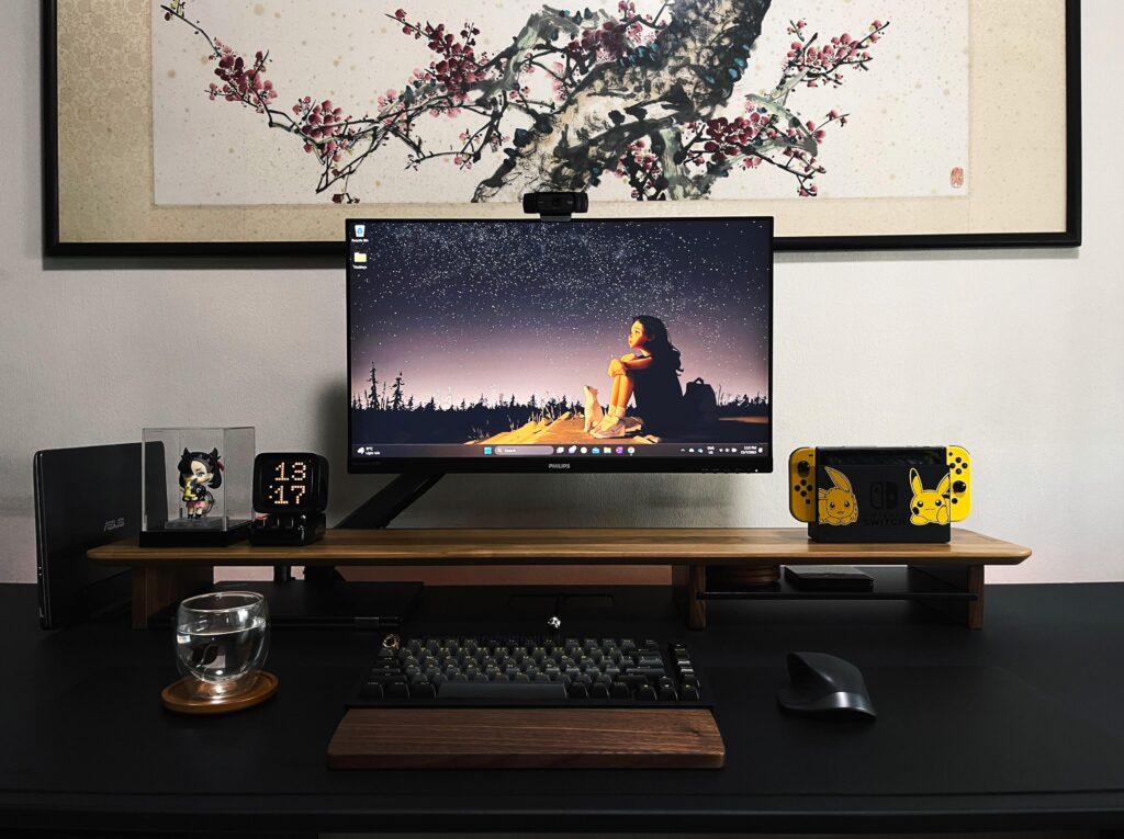 My desk setup! Probably a lamp and some plants next?