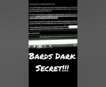 Unveiling BARDS Dark Secret: AI's Role in Deepfake Creation #news #consp...