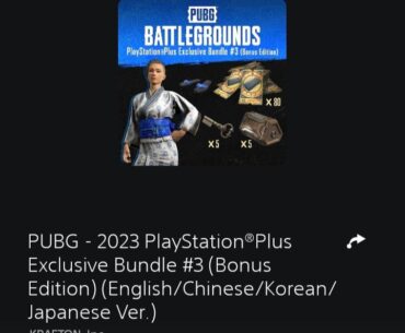 PUBG PS+ Bundle