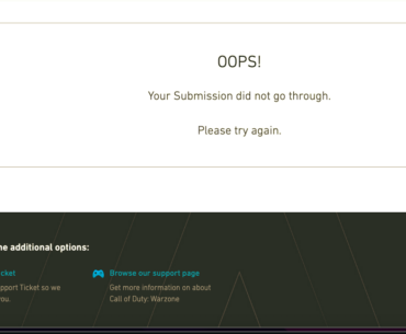 Havent even been able to submit a ticket on Activision's support page for the past week. No acknowledgment of this issue from activision. What a joke of a company