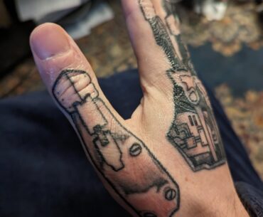 Got the other half of my hand tattoo shaded