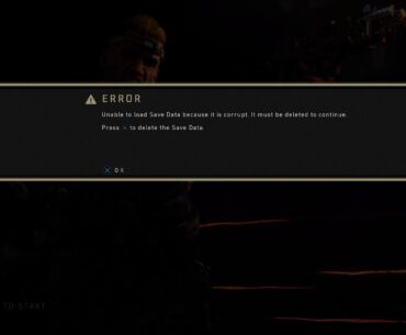 Corrupted data on bo4, PS4