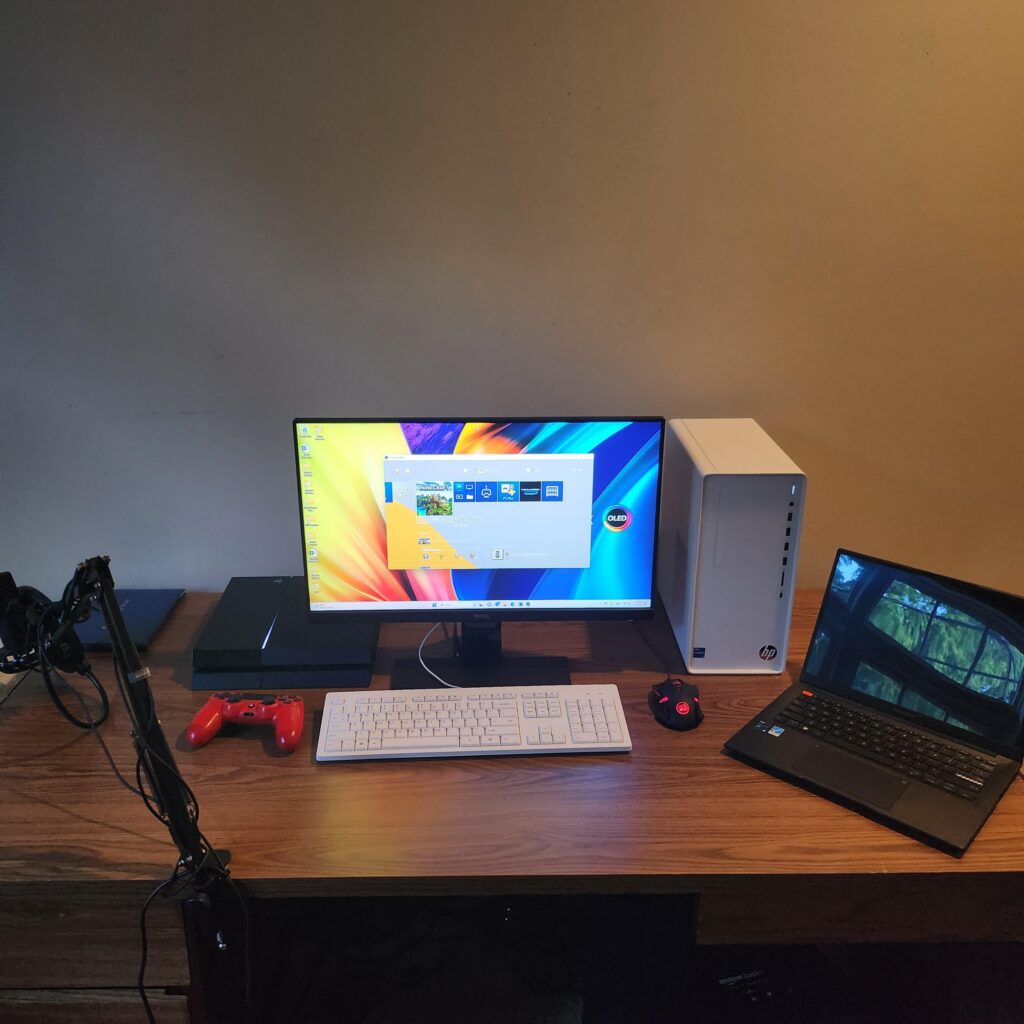 My actual battle station. (reddit was being a turd with uploading two images.)
