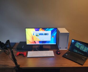 My actual battle station. (reddit was being a turd with uploading two images.)