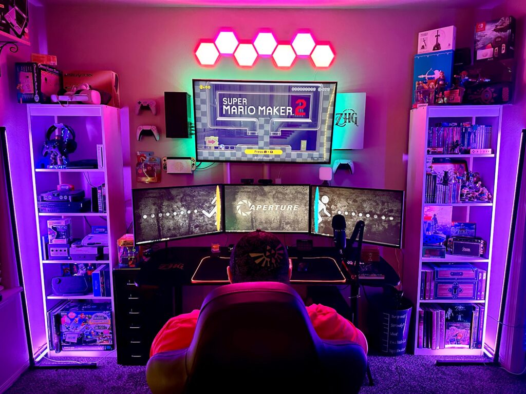 Updated gaming setup. Big fan of the hex lights. Highly recommend.
