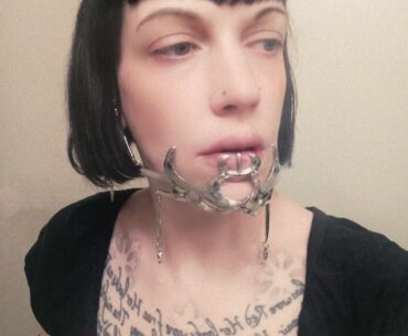 Cyberpunk face jewelry I found. It's quite heavy.