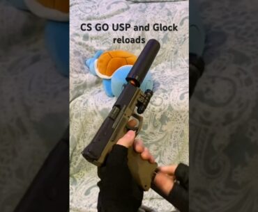 CSGO USP and Glock reload, new backdrop #airsoft #reload #csgo #videogames #firstpersonshooter #guns