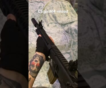 CS:go M4 reload is so basic but clean #airsoft #reload #videogames #csgo #firstpersonshooter #guns