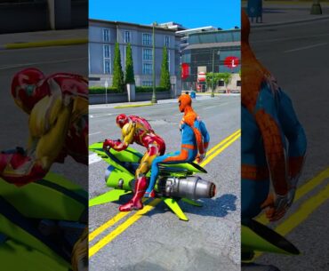 GTA V CLOWN CHEATED SPIDER MAN BIKE #shorts | GERINGG