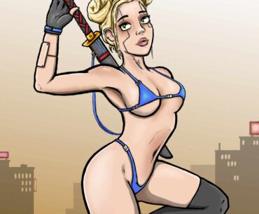 Since you liked the previous one, here's another cyber girl by me. Some poeple said she's a bit "over the top " and "out of place" do you agree ?