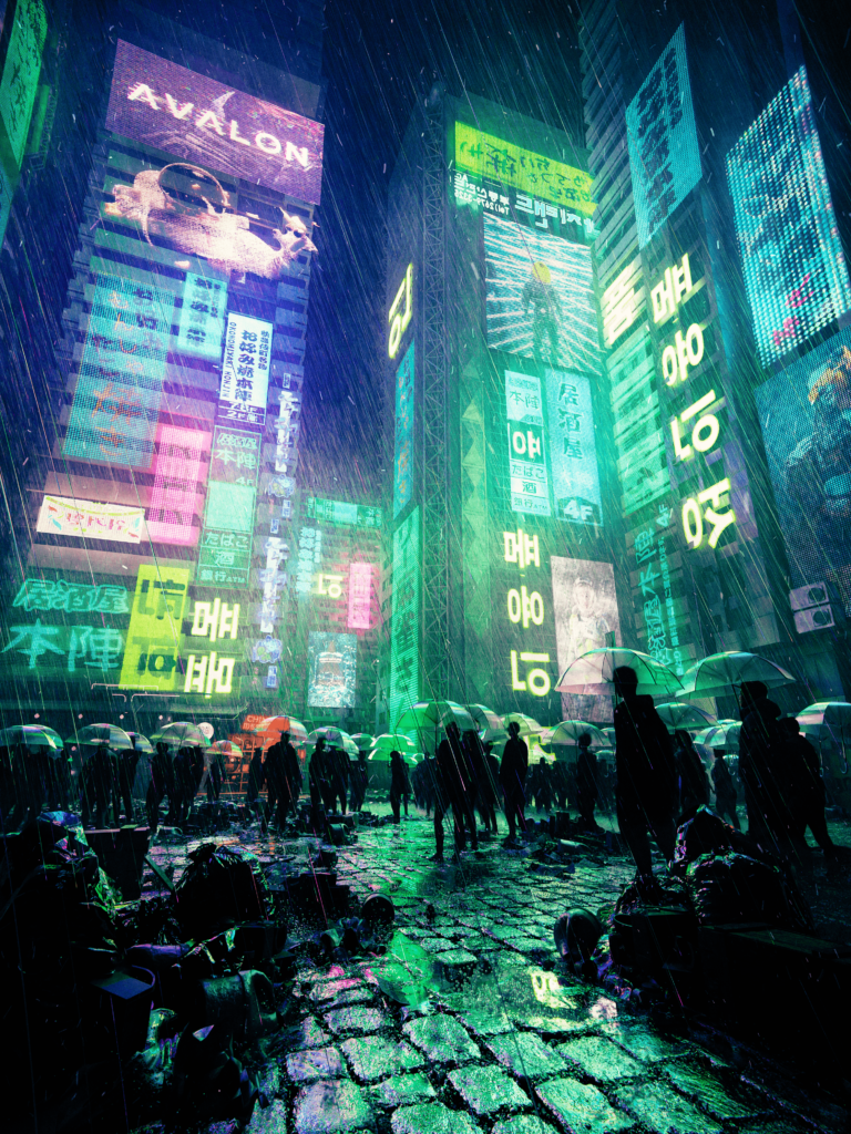 3D cyberpunk environment i made.