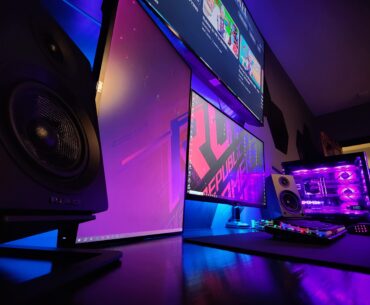 Added A Couple Govee Strips Behind The Monitors