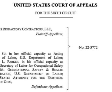 A Trump appointee argues in dissent that OSHA's workplace rules are unconstitutional