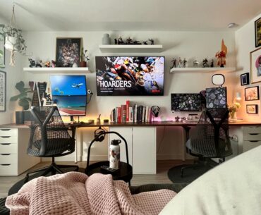 Extremely proud of my wife's and my joint battlestation (post remodel update)