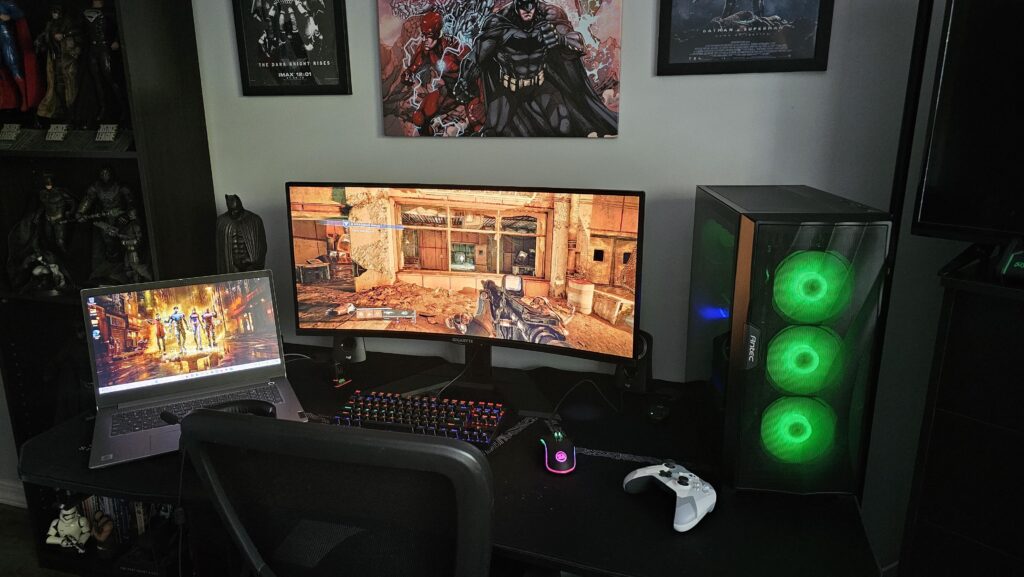 Not as extravagant as most setups here but it seems to work!