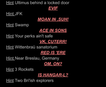 UnJumble the map names(BO1 and Waw