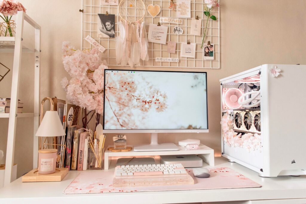 Pink, but pastel.