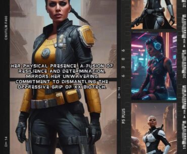 The leading lady in my cyberpunk-themed original book "Ladies 2.0" and both the leaders of [the Artemis Brigade] and High Councilwoman for the [Council of Shadows].