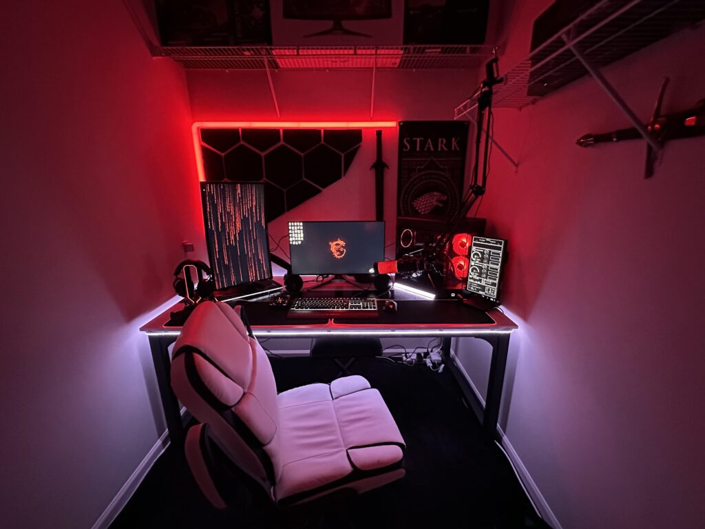 Walk-in closet transformed into my battle station