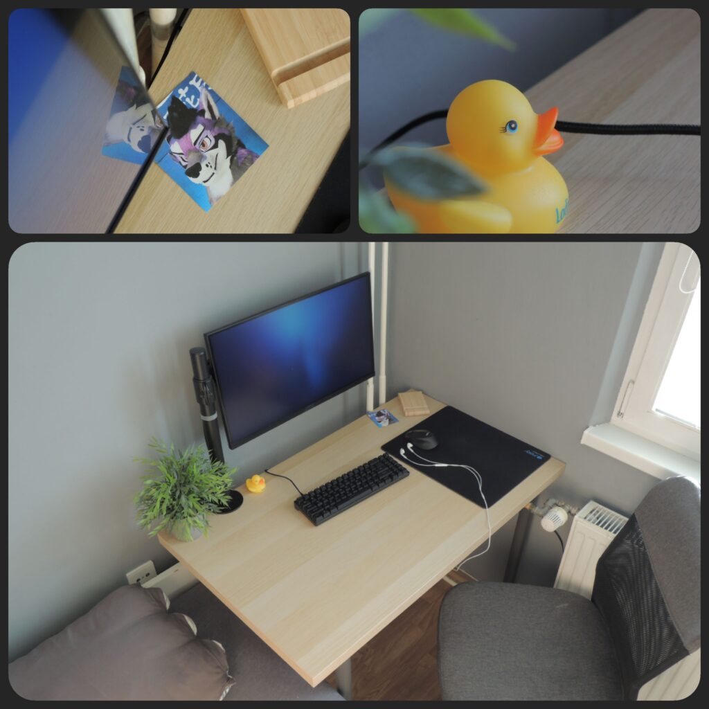 Maybe add a monitor light, other than that I love it. The Laptop is mounted under the desk. Any advice or suggestions are welcome.