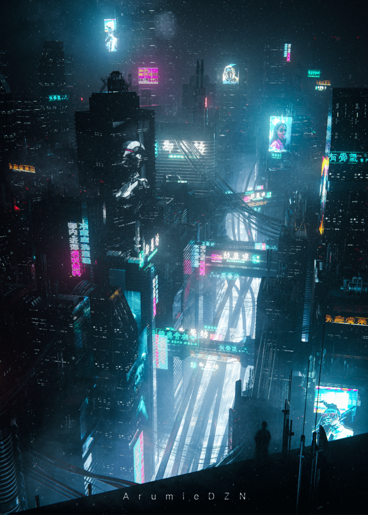 Cyber Night made on blender by ArumieDZN (me)