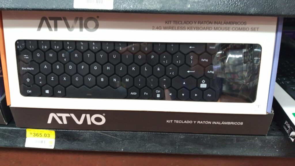 This wireless keyboard and mouse combo I found at a Mexican Walmart