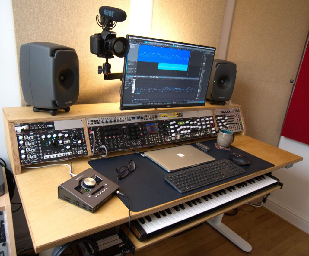 I got tired of the bad ergonomics on my old IKEA desk, so I built this instead!