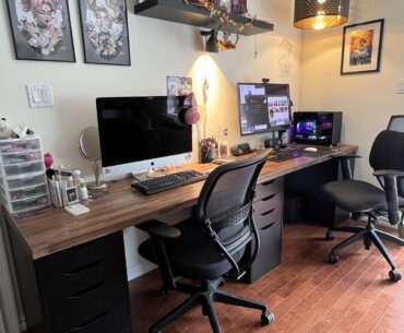 My wife's and my workstation