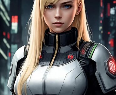 Cyber girl in night