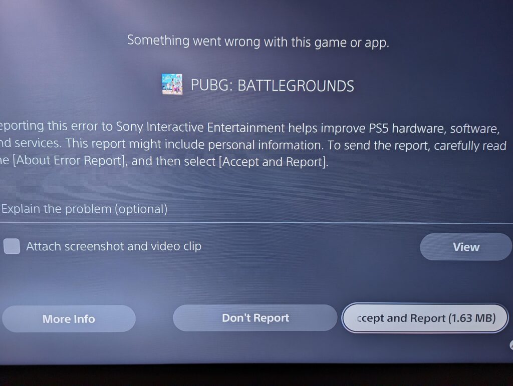 PS5 PUBG Crashes