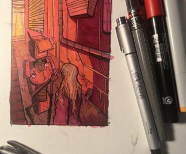 Sketchbook piece inspired by penguinkstudio