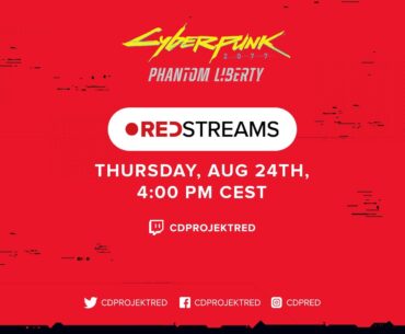 REMINDER: New Episode of REDstreams is going to happen live at 4 PM CEST on Twitch going over Phantom Liberty and Patch 2.0 update. Don't forget to tune in.