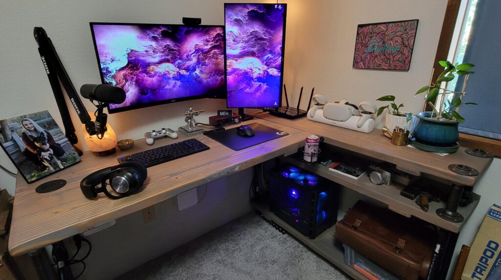 Settled for now, soon to replace the monitors. Settled for now, soon to replace the monitors.