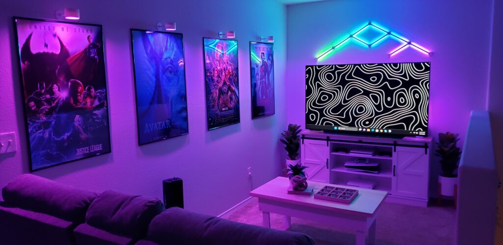 Couch gaming battlestation. PC behind TV.