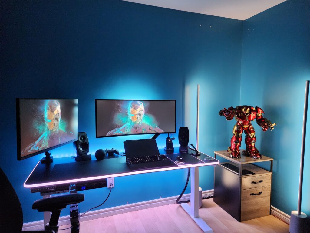 Happy with desk, now onto ceiling, floor and walls